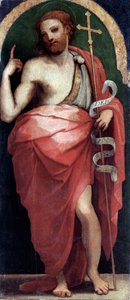St John Baptist, sidopanel (olja på trä, ca 1535) av Perino del Vaga