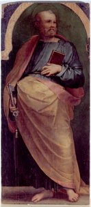 St Peter, sidopanel (olja på trä, ca 1535) av Perino del Vaga