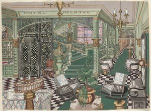 Melrose Hotel Lobby, 1880 av Perkins Harnly