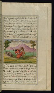 En resenär räddas av en apa från Lights of Canopus av Persian School