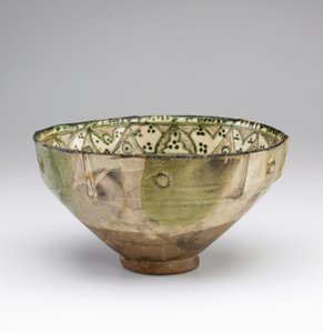 Skål, Amol, Mazandaran, Iran, 1000-1100-talet (glaserad lera) av Persian School