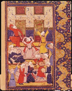 Fol.5r Indvielsesdans, fra en bog med digte af Hafiz Shirazi (ca. 1325-c. 1388) swed av Persian School