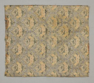 Fragment, blommig ogival upprepning av Persian School