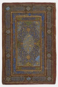 Insida av bokomslag, 1500-30 av Persian School