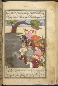 Eller. 3248, f. 55v Shah Ismail and the qizilbash, från 