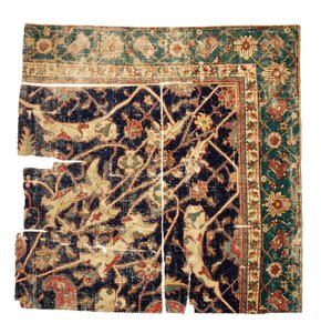 Tabriz-medaljongmattfragment, nordvästra Persien, mitten av 1500-talet av Persian School