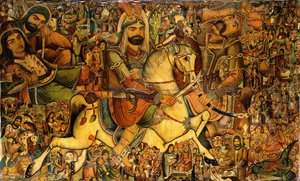 Slaget vid Karbala, 1800-talet av Persian School