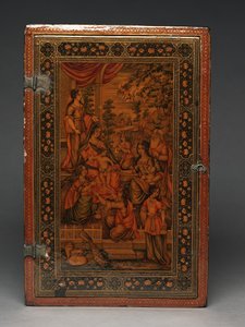 Verktygssats föreställande den heliga familjen, ca 1830 (blandade media) av Persian School