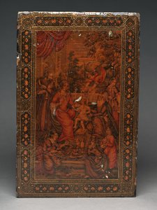 Verktygssats föreställande den heliga familjen, ca 1830 (blandade media) av Persian School