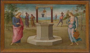 Kristus och kvinnan från Samaria av Perugino