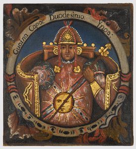 Huayna Capac, 12th Inca King, Cuzco School, mitten av 1700-talet