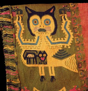 Ullfigur av en jaguar, Paracas Culture, c.1500 f.Kr. (textil)
