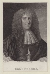 Edward Progers, brudgummen till sängkammaren till kung Charles II (gravyr)