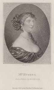 Margaret Hughes, engelsk skådespelerska (gravyr)