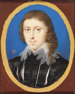 Edmund Waller (akvarell på veläng) av Peter Oliver