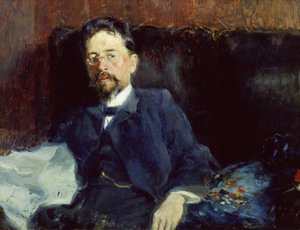 Porträtt av Anton Tjechov (1860-1904) 1902