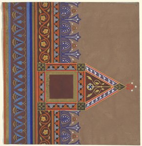 Dekordesign för Brooklyn Library, 1868-69