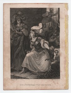 Jungfrun från Orleans, ca 1840 (gravyr) av Peter Carl Geissler