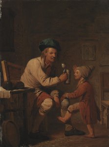 En bonde som ger sin son något att dricka av Peter Cramer