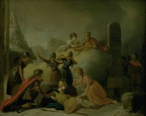 Slutscenen av Johannes Ewalds "Balders död"