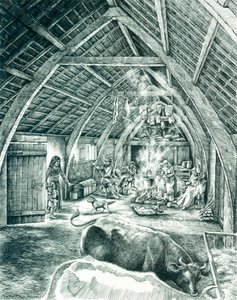 Medeltida bondehus, c13-1400-talet, c1980-2010