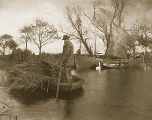 Gladdon Cutter återvänder, liv och landskap på Norfolk Broads, c.1886 av Peter Emerson und Thomas Goodall