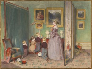 Aftonbönen ärkehertiginnan Sophie med barn, 1839 av Peter Fendi