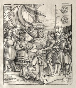 Maximilian sluter fred med Henry VII. av Peter Flötner