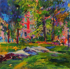 Cedar Hill, Central Park av Peter Graham (Contemporary)