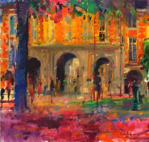 Den kungliga paviljongen, Place des Vosges av Peter Graham (Contemporary)