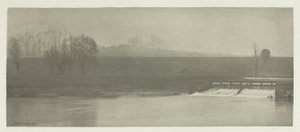 En regnig dag vid Flanders Weir av Peter Henry Emerson