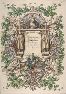 Hyllning från bayerska konstnärer till kung Ludwig I, 1874. av Peter Herwegen