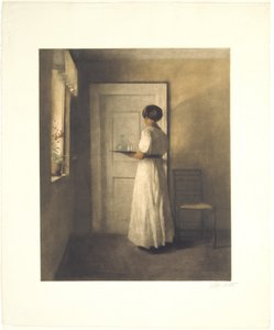 Ung flicka med en bricka av Peter Vilhelm Ilsted