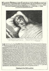 Kroppen av Henri du Val, Comte de Dampierre av Peter Isselburg