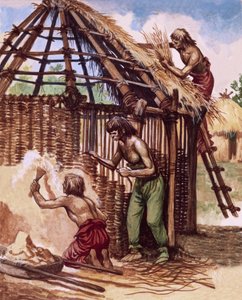 Tidiga britter bygger hyddor av Peter Jackson