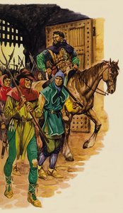 Rabelbondearmén, ledd av Wat Tyler av Peter Jackson