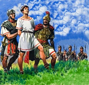 Ung britt arresterad av romerska soldater av Peter Jackson