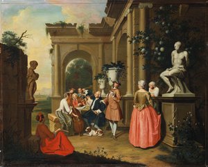 En konsert av en portik, 1739
