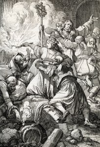 Grekiska frihetskriget: det tredje av Missolonghi mellan det osmanska riket och de grekiska rebellerna, från 15 april 1825 till 10 april 1826: många av grekerna tog livet av sig genom att spränga sig själva med krut i luften snarare än att kapitulera efter av Peter Johann Nepomuck Geiger