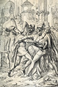 De sicilianska veperna (Vespri siciliani) folkliga uppror på ön Sicilien mot den franske kungen Karl av Anjous feodala dominans, som inträffade i Palermo och Corleone, 31/03/1282, påsktisdagen - (sicilianska vesper, framgångsrikt uppror den av Peter Johann Nepomuck Geiger