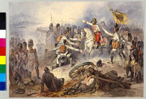 Slaget vid Stockach 1799 (akvarell) av Peter Johann Nepomuk Geiger