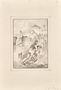Bärgning av en drunknad pojke av Peter Johann Nepomuk Geiger