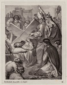 S:ta Helena och upptäckten av det sanna korset, 325 (gravyr)