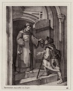 Den laglöse John Parricida söker skydd i ett kloster i Pisa av Peter Johann Nepomuk Geiger