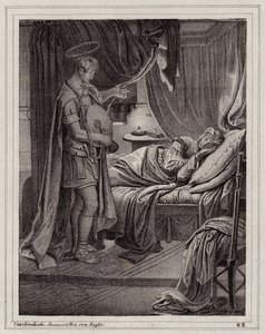 Valerias vision av S:t Florian (gravyr) av Peter Johann Nepomuk Geiger