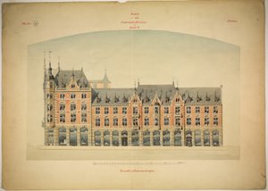 Rathskellers nya byggnad, Halle (Saale), Sachsen-Anhalt, Tyskland, Höjd