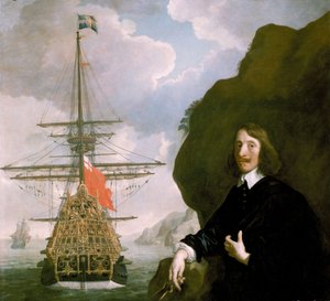 Peter Pett och "Sovereign of the Seas" (1637), ca 1645-50 (olja på duk) av Peter Lely