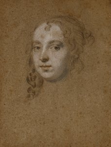 Porträtt huvud av en dam, av Peter Lely