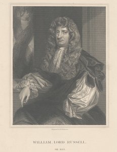 Porträtt av Lord William Russell, graverad av H. Robinson av Peter Lely