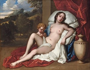 Porträtt av en ung kvinna och ett barn, som Venus och Amor
